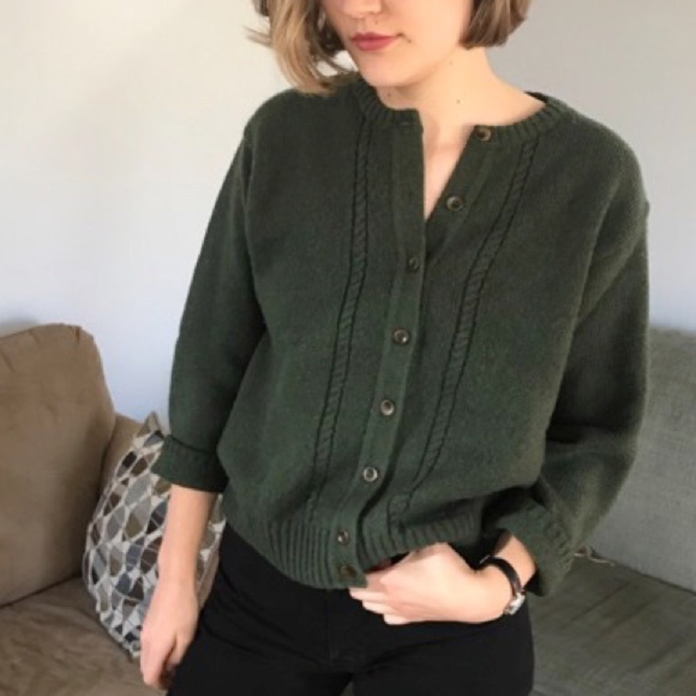 Pendleton Wool Cableknit Cardigan